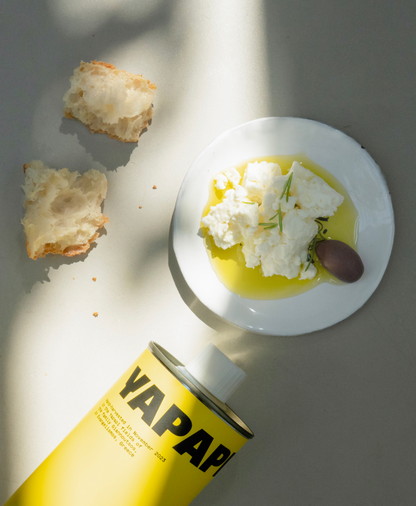 Studio de direction artistique Paris, identité visuelle et packaging, projet Yapapi, producteur d'huile d'olive grecque par Halley&Co