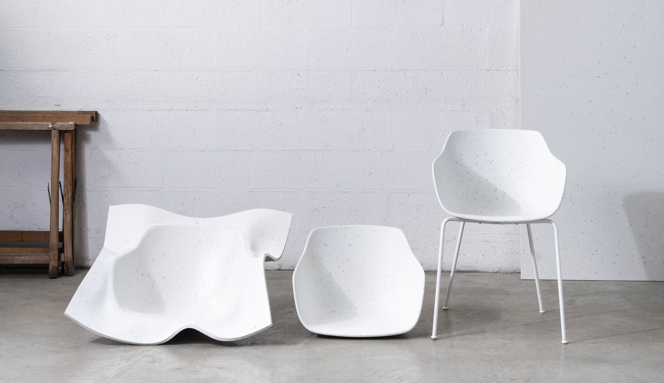 Studio de direction artistique Paris, création et production de contenus, projet Jim&Marius by Moore design, mobilier par Halley&Co - Coque de la chaise Marius