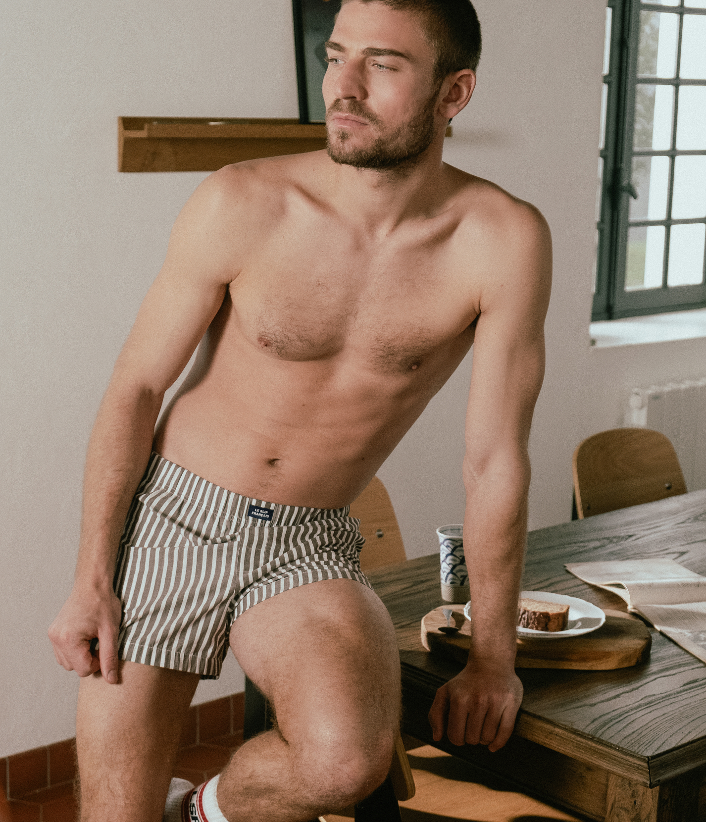 Studio de direction artistique Paris, création et production de contenus, projet Le Slip Français, sous-vêtements pour hommes par Halley&Co
