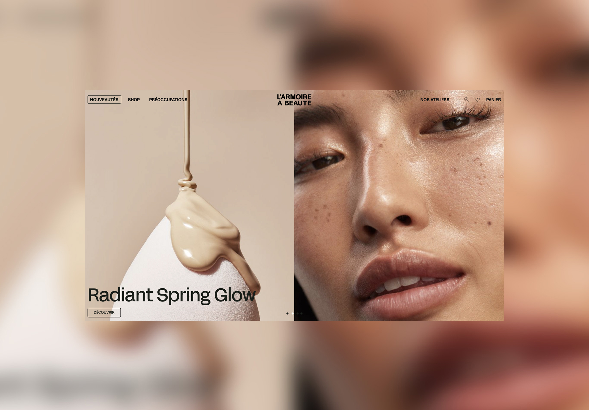 Studio de direction artistique Paris, identité visuelle, eshop et charte Instagram pour l'Armoire à beauté, cosmétique par Halley&Co - L'e-shop